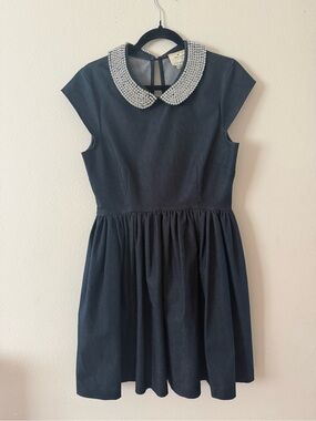 Kate Spade Kimberly Peter Pan Rhinestone Collar Dress